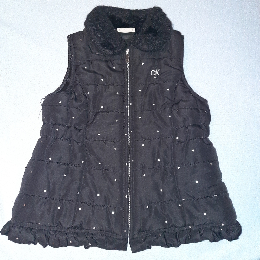 🔥Calvin Klein🩷Girls' Puffer Vest Size 2t